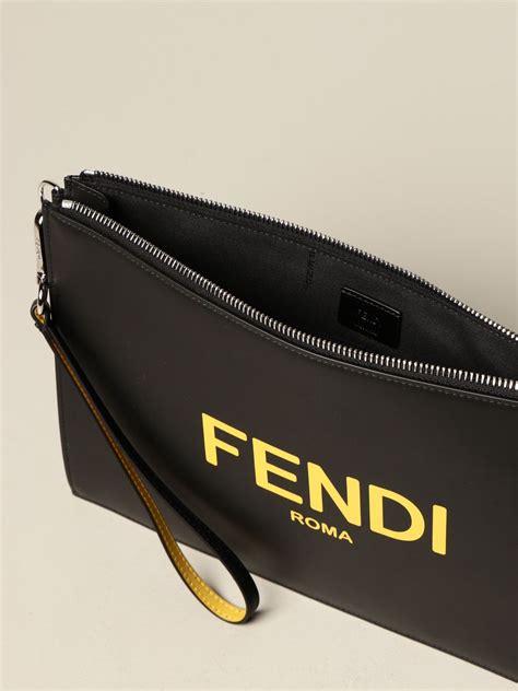 fendi clutch bag black|fendi clutch vintage.